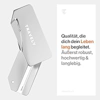 Travely Premium Kofferanhänger - leicht Erkennbar, Robust & Sicher - inkl. Namensschild und Privatsphäre Schutz I Vielseitig und Praktische Adressanhänger, Namensanhänger & Gepäckanhänger – Ansicht 4