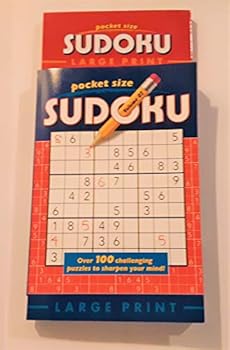 Paperback Papp Pocket Size Sudoku Puzzle Book Large Print bu.red 2-Books 108 puzzles each (216 total puzzles) Intro. p.3 starts on p.4 solutions on p.109 Book