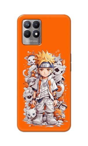 Image of PRINTFIDAA Printed Hard Back Cover Case for Realme 8i | Realme Narzo 50 4G Back Cover (Famous Anime Cartoon Character) -112