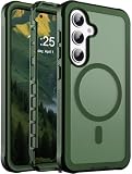 jaroco Magnetic for Samsung Galaxy S25 Case case, [Compatible with MagSafe][Military Grade Drop Protection][Heavy Duty Protection][Non-Slip][Shockproof] 2-Layer Bumper Phone Case 6.2"-Army Green