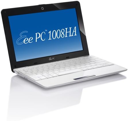 Asus Eee PC 1008HA Seashell 10.1-Inch Pearl White Netbook - 6 Hour Battery Life