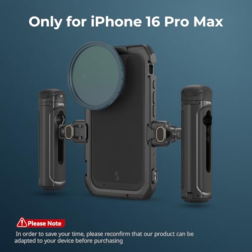 SMALLRIG Kit portátil duplo para celular para iPhone 16 Pro Max, equipamento de telefone com alça la