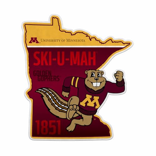 Rico Industries NCAA Minnesota Golden Gophers State Shape Cut Pennant - Home and Living Room Décor - Soft Felt EZ to Hang