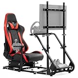 Dardoo G923 Racing Simulator Cockpit with Monitor Mount Fits for Logitech/Thrustmaster/PS4/PC G25 G27 G29 G920 T150,Steering Wheel Stand with Ergonomic Seat,Without Wheel,Pedal,Shift and Monitor