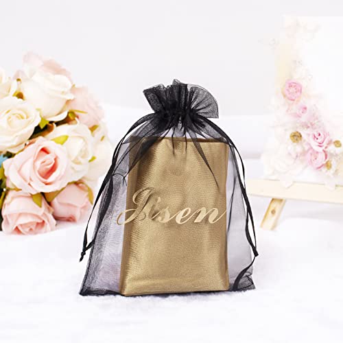 JISEN Women 20s Satin gloves Formal Bridal Banquet Party Wedding Opera Colorful Mitten 22 Inch Gold - Thumbnail 7