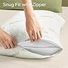 Cloud-Like Pillow Protectors with Zipper Queen Size - Breathable Cooling Pillow Covers for Hot Sleeprers - 100% Resistant to Stains, Dust & Dirt (Green 2-Pack)