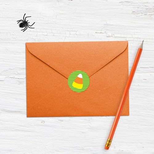 Halloween Character Sticker,500 Spooky Fall Stickers,1.5" Round Trick Or Treat Sticker,8 Alternating Adorable Autumn Designs — view 5