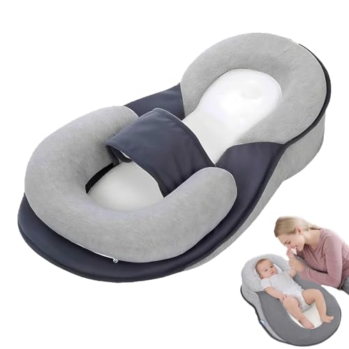 BOUSEPO Rest Nest Baby Bed Acid Reflux, Rest Nest Baby Bed with Strap, Reflux Pillow for Feeding Support (Medium)
