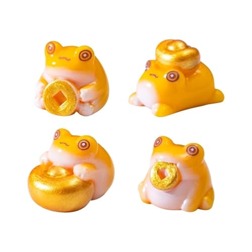 Ljmyy Minisature Toads Statue Garden Decors Resin Toads Figurines Toy Minis Cake Toppers for Birthday Party Decoration Supplie