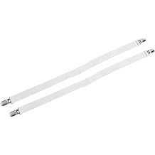 Sheet Straps, 2PCS 90 to 180cm Bed Sheet Clips Bed Straps for Sheets Bed Sheet Suspenders Bed Sheet Clips Straps Sheet Holder Mattress Clips White