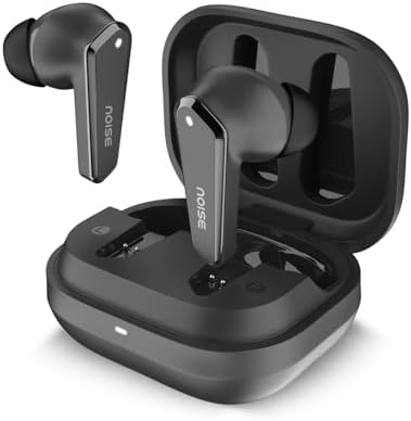 Noise Buds N1 Truly Wireless Earbuds with Chrome Finish, 40H of Playtime, Quad Mic with ENC, Ultra Low Latency Gaming (Up to 40 Ms), Instacharge(10 Min=120 Min), Bluetooth V5.3(Carbon Black)