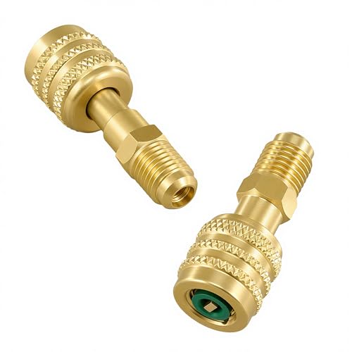 Orion Motor Tech 2pc A2L Refrigerant Adapter Set, R32 & R454B Adapters with 1/4