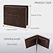 AdiStylinno Wallet Men, PU Leather Slim Bifold Wallet for Men, Minimalism Credit Card Wallet with Zipper Coin Bag and ID Window (Coffee)