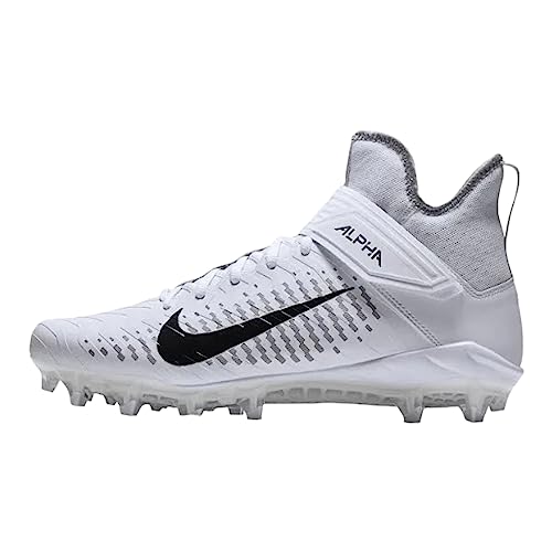 Nike Men's Alpha Menace Pro 2 D Football Cleats - Black/White,7M US