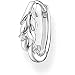Produktbild THOMAS SABO Sabo Einzel Creole Blätter mit weißen Zirkonia Steinen in Sterling Silber, CR681-051-14