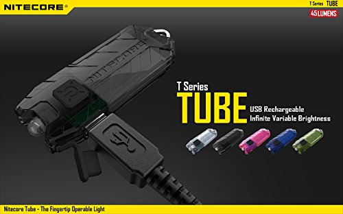 Edisonbright Nitecore Tube (Black) 45 Lumen Usb Rechargeable Keychain Light Brand Usb Charging Cable Bundle #TOP2