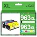 Produktbild 963XL Multipack Wiederaufbereitet 963 XL Druckerpatronenronen 963 Kompatibel für HP 963XL für HP OfficeJet Pro 9010 Patronen 9012 9020 9014 9015 9025 9019 9013 (Schwarz, Magenta, Gelb, Cyan, 4er-Pack)