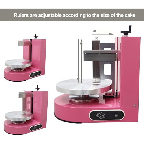 Máquina de decoración de pasteles, tocadiscos automáticos con raspador graduado, velocidad ajustable, rotación hacia adelante y hacia atrás, para pasteles de cumpleaños y herramientas para hornear