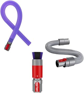 Scratch-free Dusting Brush & Flexible Extension Hose & Dryer Vent Cleaner Kit Attachments for Dyson GEN5 G5 V15 V11 V10 V8 V7 Cordless Vacuum Cleaner, Replacement Accessories Flexible Crevice Tool
