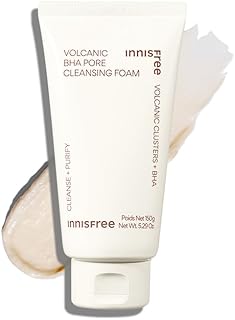 Innisfree Volcanic BHA Pore Cleansing Foam, Korean Face Wash with Salicylic Acid, Oil Control, Deep Clean, Pore Care, Sulfate-Free Formula