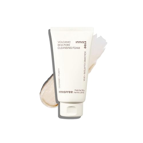 Innisfree Volcanic BHA Pore Cleansing Foam, Korean Face Wash with Salicylic Acid, Oil Control, Deep Clean, Pore Care, Sulfate-Free Formula