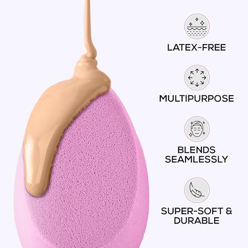 Image of RENEE Makeup Superblender 1pc, Angled Edge Sponge For Effortless Application of Dry & Wet products, Latex Free, Cruelty-Free & Travel friendly ideal for foundation