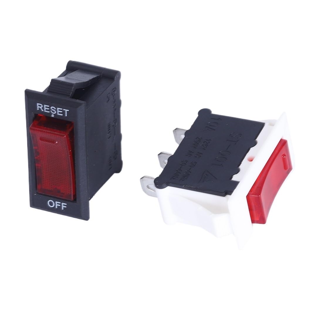 1PCS Overload Protector Thermal Overload Circuit Breaker 3A-16A Two in One with Light Protection Switch Reset Off Rocker Switch(5A)