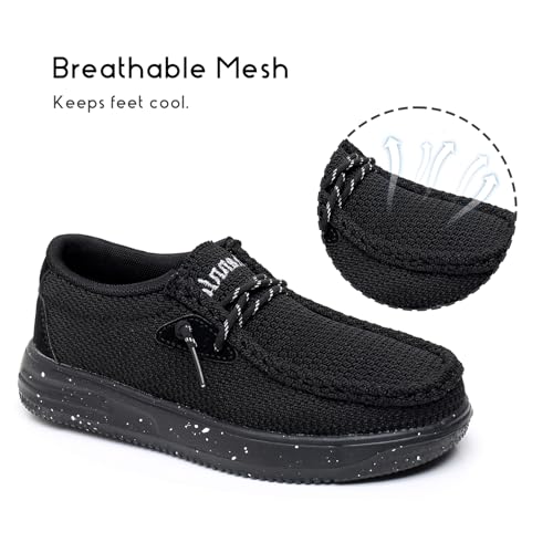 Image of Ahannie Kids Slip On Loafers, Boys Girls Casual Dress Shoes | Lightweight comfort,breathable,school or everyday wear