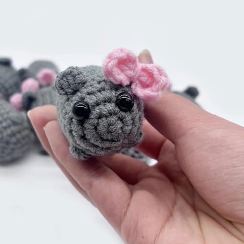 ZEPFJHE Porte-clés tricoté à la Main, Jouet en Peluche Douce Crochet, Figurine d ' Animal, Jouet pour, Joli de Hamster – vue 2