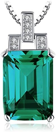 JewelryPalace 6ct Collana Donna Argento 925 con Simulato Smeraldo Verde, Solitario Collana Ciondolo Pietra a Taglio Smeraldo con Catena 45cm, Rettangolo Collane Pendenti Verdi e Set Gioielli Donna JewelryPalace 6ct Collana Donna Argento 925 con Simulato Smeraldo Verde, Solitario Collana Ciondolo Pietra a Taglio Smeraldo con Catena 45cm, Rettangolo Collane Pendenti Verdi e Set Gioielli Donna