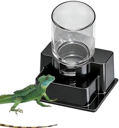 Feeding & Watering Supplies - Reptile Water Dispenser,Automatic Terrarium Dish,Chameleon Water Dripper Tortoise Feeder - for Lizard Chameleon Snake Frog Hermit Crab Amphibian Habitat