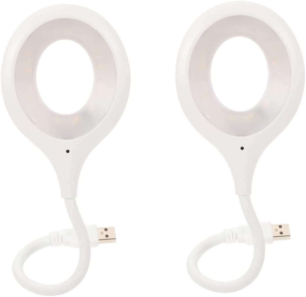 lamp 2pcs Voice USB Night Light Clip on Light Bed Reading Lamp Voice Activated Lights Gooseneck Lamp Reading Light for Bedroom Flexible Hose Desk Lamps Flexible Reading Lamp White PVC lamp
