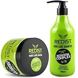 Redist Keratin Shampoo 500 ml & Keratin Haarmaske 475 ml – Repariert geschädigtes Haar, Anti-Frizz, stärkt & glättet – Für glänzendes, geschmeidiges Haar – Für alle Haartypen