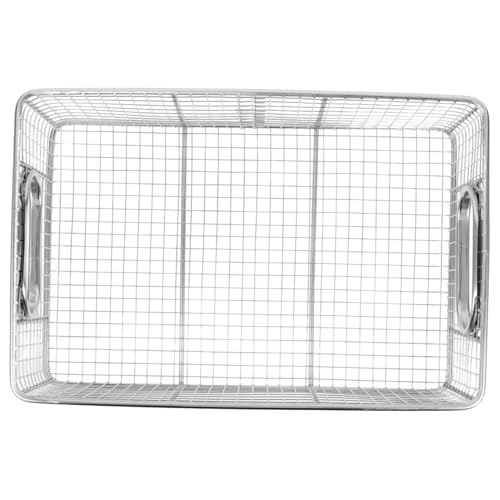 HOLIDYOYO Edelstahl Frittierkorb Tragbarer Frittierkorb Für Hähnchen Und Nudeln Frittierbehälter Mit Griff Für Küche Aus Edelstahl Für Pommes Frites