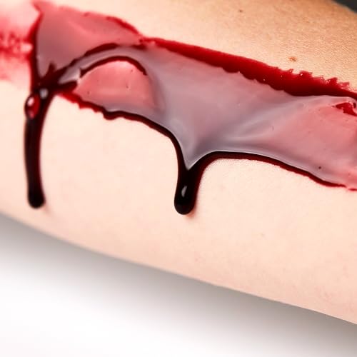 Moon Terror Fake Blood with Applicator, 0.34oz - SFX Makeup for Halloween, Theatrical, Vampire Zombie Theatre Stage - Special Effects Make up Realistic Fake Blood Gel Spray - Thumbnail 4