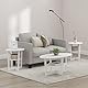 Furinno JAYA Ovaler Couchtisch, Weiß