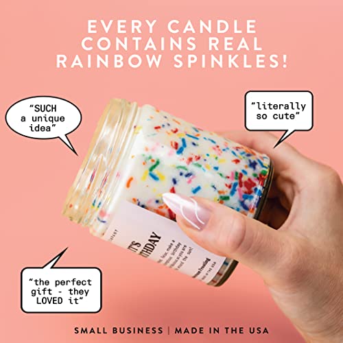 Omg, It’s Your Birthday Sprinkle Candle | West Clay Company | Happy Birthday Vanilla Cake Sprinkles Scented Soy Nontoxic Candles For Gift | Women, Bday, Birthday Gifts For Women #TOP3
