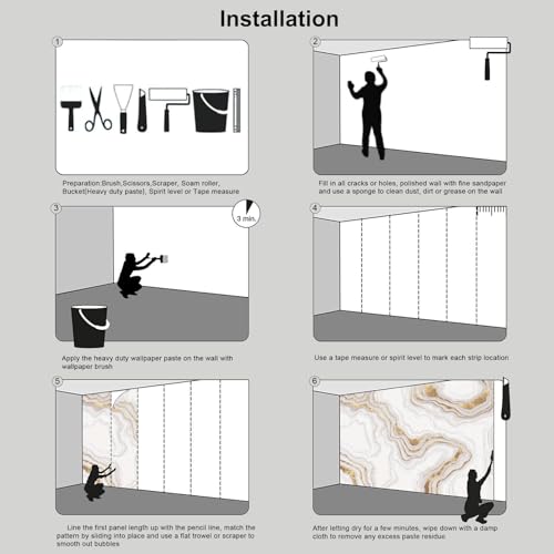 Papier peint panoramique marbre beige 450x315 poster géant mural 3D salon - 8