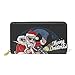 Produktbild Tour Motocicle Santa Claus Damen Geldbörse Brieftasche Große Echtes Leder Geldbeutel Kartensteckplätze Organizer für Frauen Mädchen