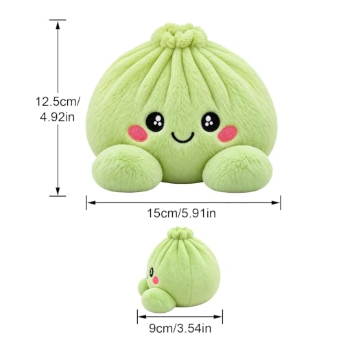 Giant Dumpling Soft Plush Pillows Stuffed Bun Pillows with Steamer | Plush Big Dumpling Squishy Plush Pillows Giant Dumpling for Home Office Decor Holidays Gift — view 2
