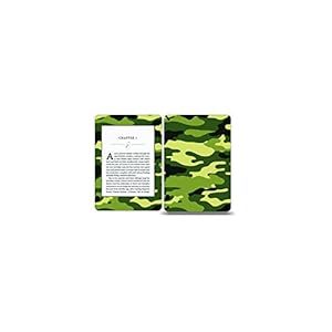 Elton 3M Vinyl Skin Decal Sticker Protective for Kindle Paperwhite eBook Reader Wrap Cover Skin – Dark Green Camouflage