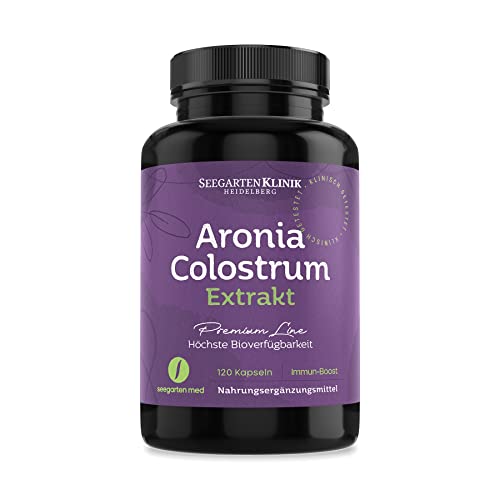 SeegartenMed Aronia-Colostrum-Extrakt Immunstärkung • 120 Premium Kapseln mit Whey Konzentrat • Höchste Bioverfügbarkeit Cover