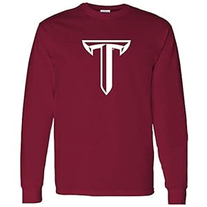 AL02 – Troy Trojans Primary Logo Long Sleeve – 3X-Large – Cardinal
