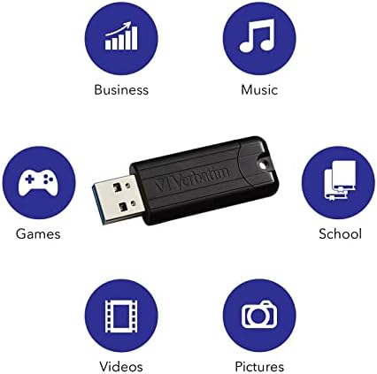 Verbatim 49319 128GB Store'n'Go Pinstripe USB 3.2 Gen 1 Flash Drive