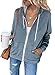 BLENCOT Felpa Sportiva Donna Felpe Autunno Felpe in Cotone con Zip Felpe Casual Donna Felpa con Cappuccio Coulisse Felpe con Tasca Cardigan Donna
