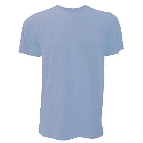 Canvas Unisex Jersey Crew Neck Short Sleeve T-Shirt (XL) (Heather Blue)