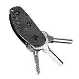 Uonlytech Aluminum Key Holder Clip Back Clip Outdoor Tool for Keys Lightweight Black