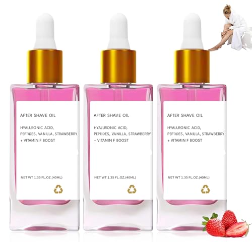 Aceite Para Después Del Afeitado Truly Serve, Aceite Para Después Del Afeitado Con Sabor A Fresa Y Vainilla (3 unidades)