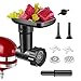 Accesorio para molinillo de carne para KitchenAid, incluye 2 tubos de llenado de salchichas, 2 placas de molinillo, como accesorio para procesador de alimentos multifunción