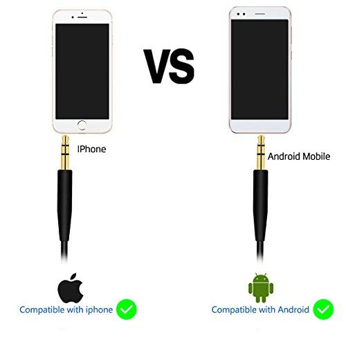 Saipomor Soundtrue Replacement Audio Cords For Bose 700 Oe2 Oe2I Quietcomfort45 Qc25 Qc35Ii Qc35 Qc45 Soundlink Soundlinkii Headphones(Black) #TOP4